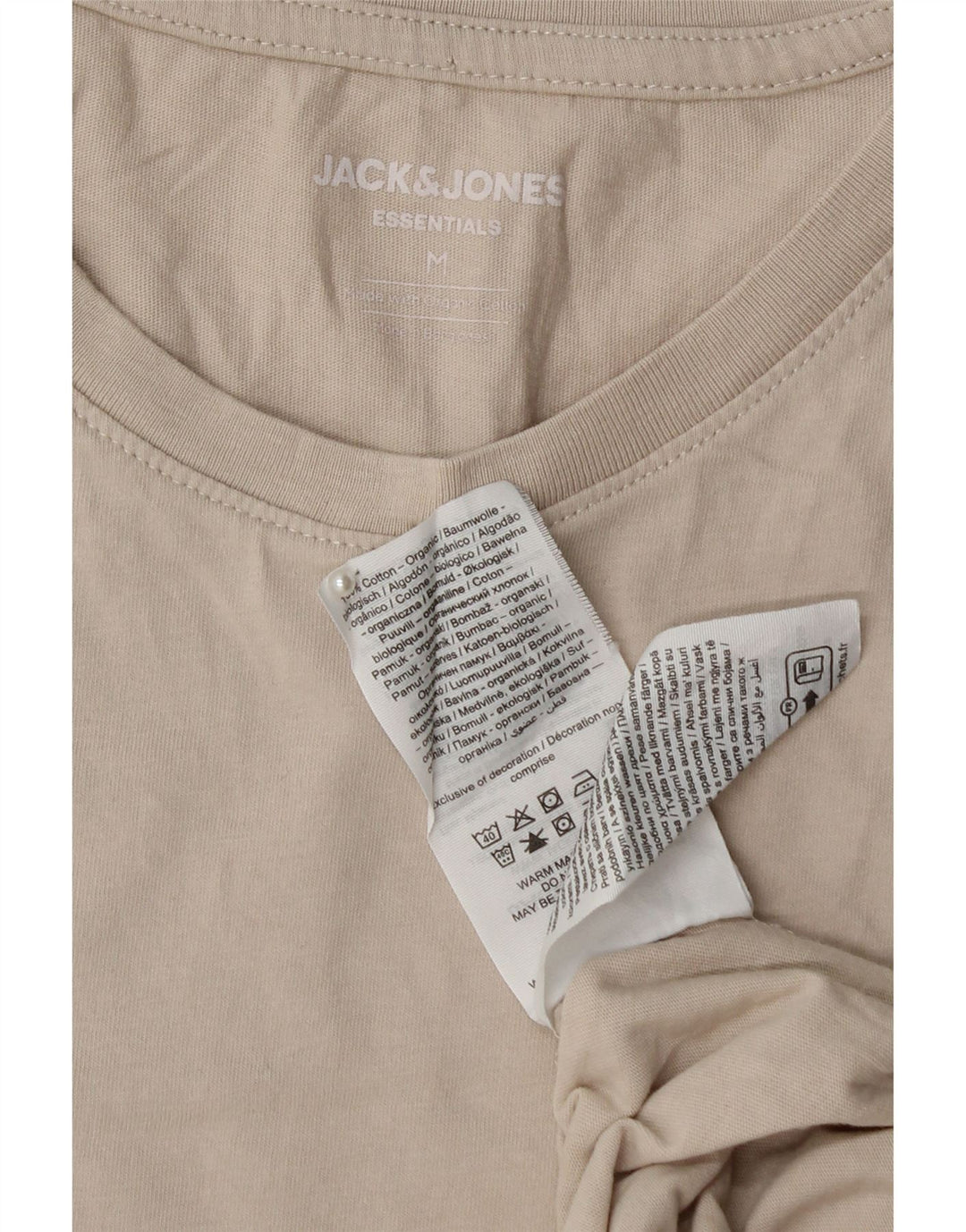 JACK & JONES T-shirt da uomo Top in cotone beige medio