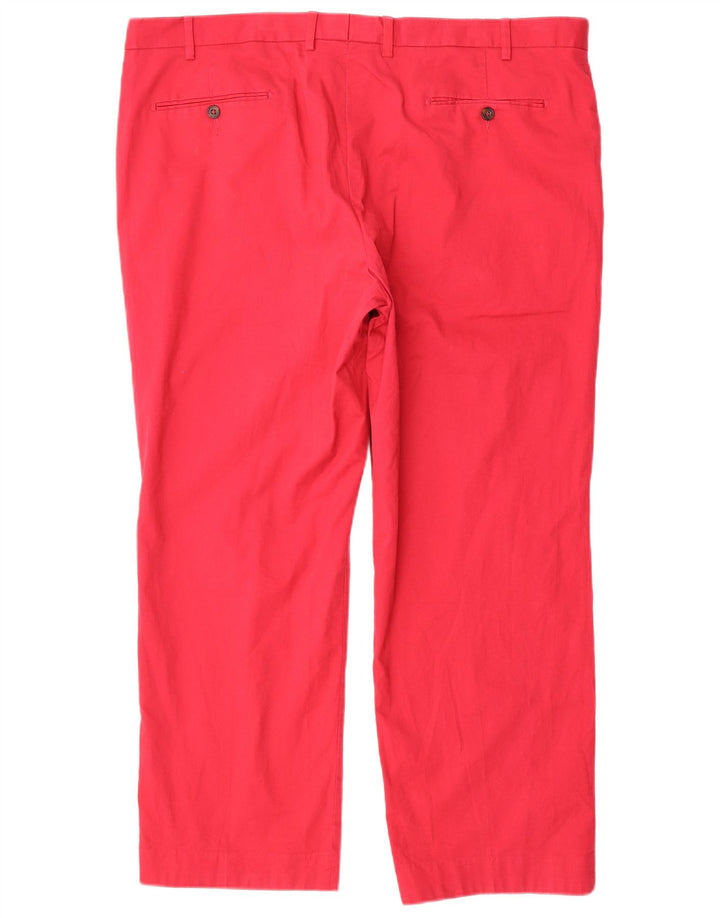 Pantaloni da abito dritti da donna Marks & Spencer W42 L29 cotone rosso