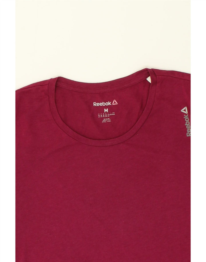 REEBOK Womens T-Shirt Top UK 12 Medium Pink Polyester Vintage Reebok and Second-Hand Reebok from Messina Hembry 