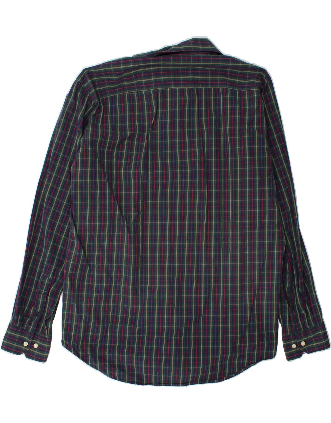 ELLESSE Mens Shirt XL Green Check Cotton Vintage Ellesse and Second-Hand Ellesse from Messina Hembry 