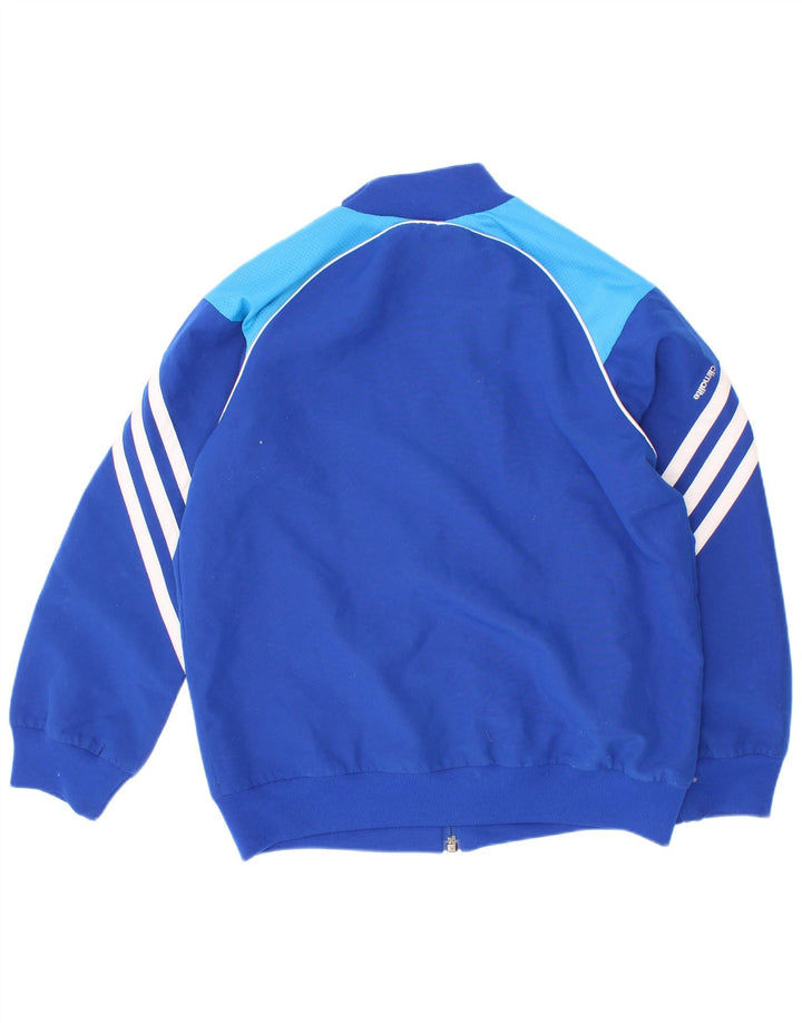 Giacca da tuta da ragazzo Adidas 7-8 anni in poliestere color block blu