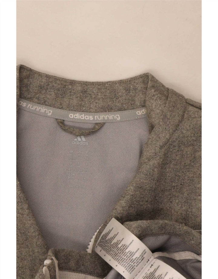Giacca bomber da donna Adidas UK 12/14 Lana color block grigio medio