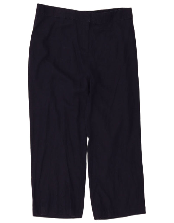 Pantaloni chino dritti da donna Marks & Spencer UK 18 XL W38 L27 Blu navy