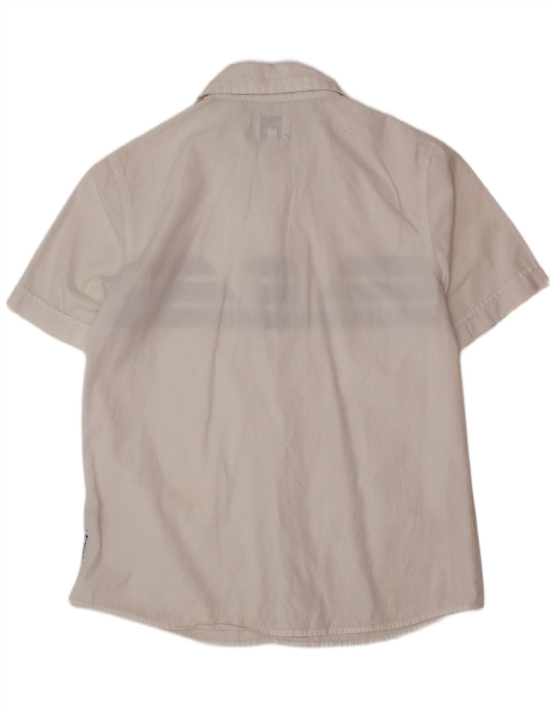 Camicia a maniche corte grafica da ragazzo Armani Junior 9-10 anni a righe bianche