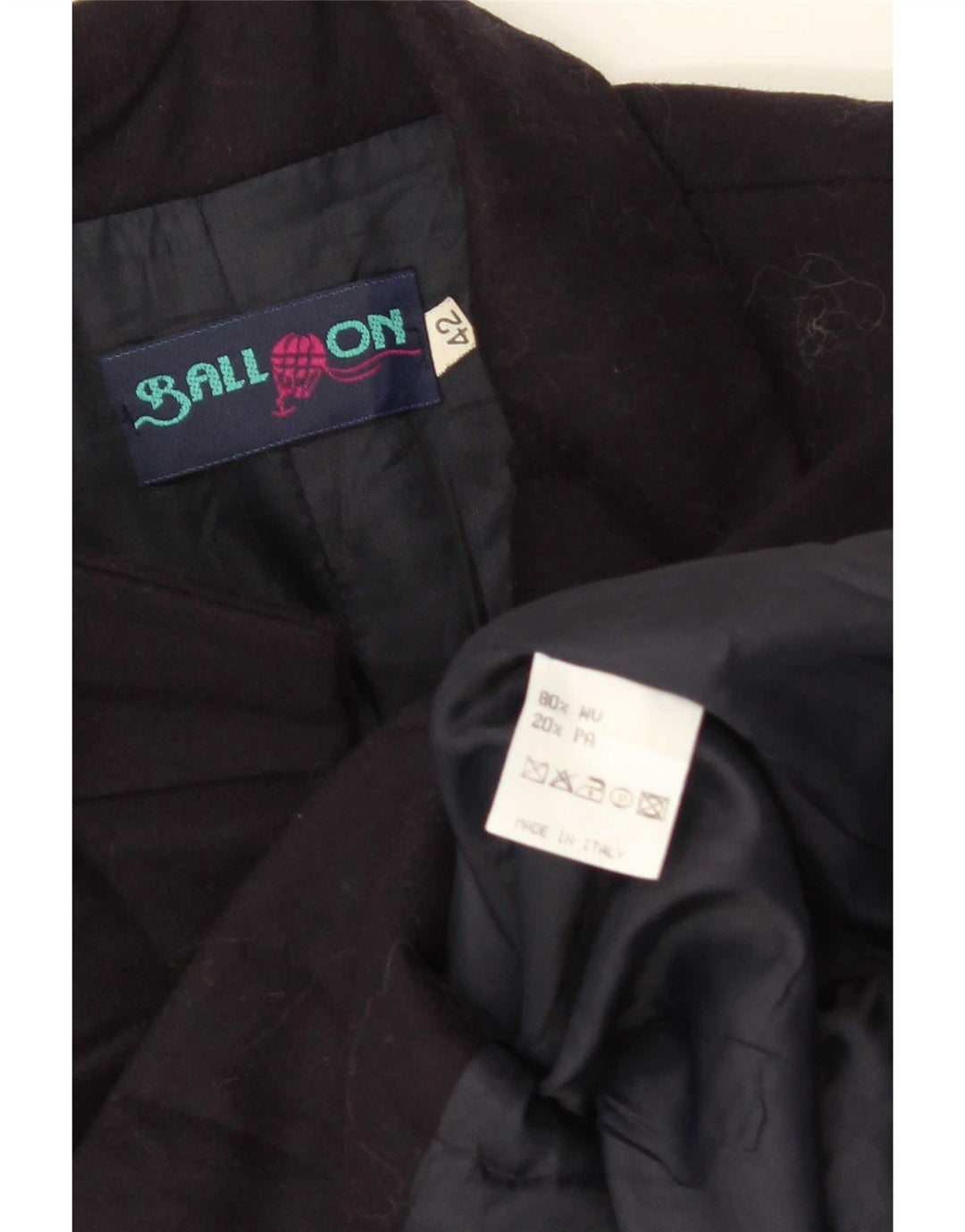Giacca blazer a 3 bottoni da donna Ball On IT 42 Lana vergine blu navy medio