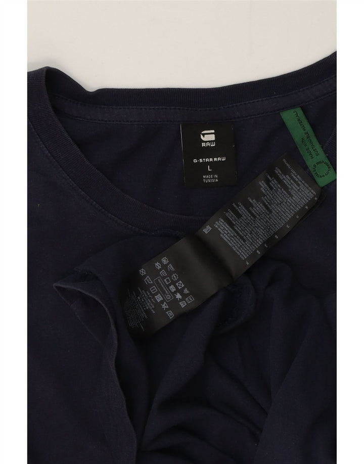 T-shirt da uomo G-Star Top grande in cotone blu navy