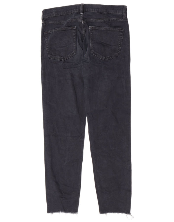 Jeans slim da donna Zara EU 36 XS W26 L27 cotone maculato blu navy