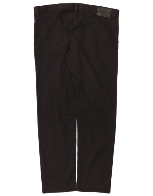 Jeans dritti vestibilità regolare da uomo Hugo Boss Maine W40 L32 cotone nero