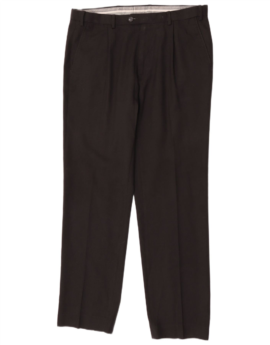 Pantaloni da abito vestibilità regolare da uomo Marks & Spencer W36 L33 lana nera
