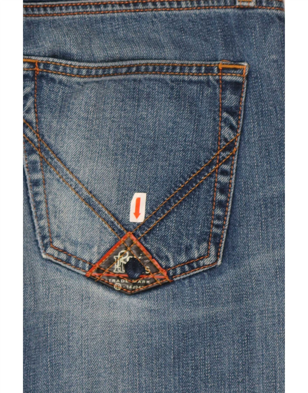 Jeans slim da uomo Roy Rogers IT 47 medio W33 L33 cotone blu