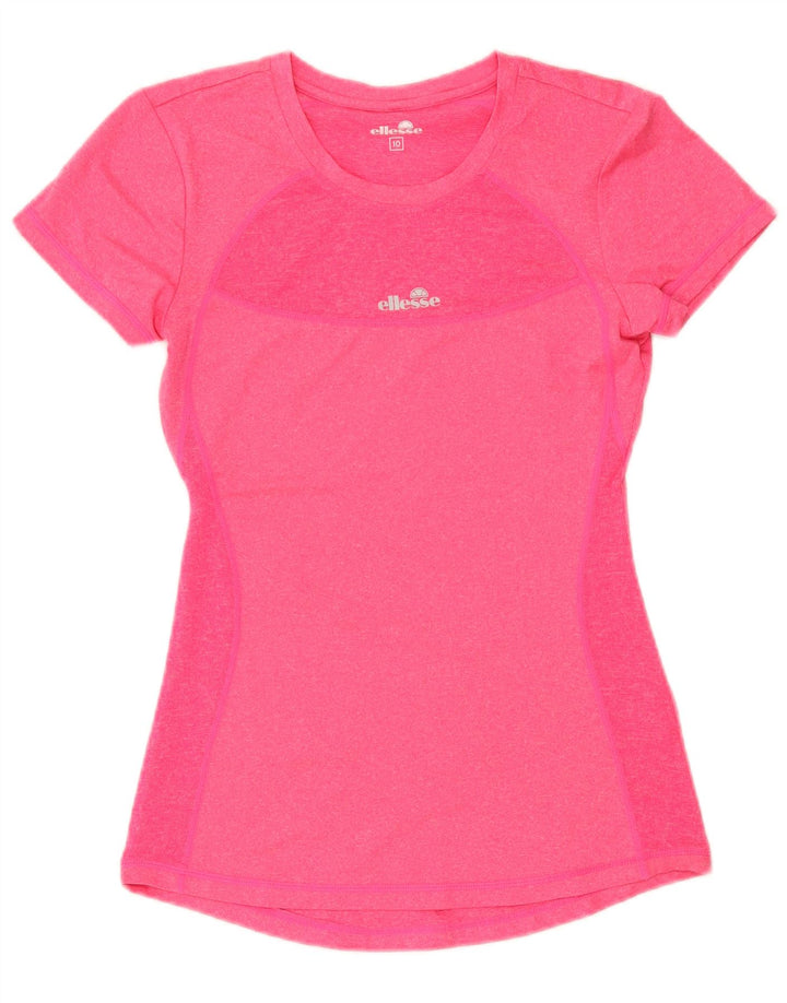 T-shirt da donna Ellesse Top UK 10 piccola rosa poliestere