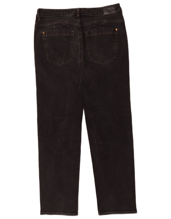 Jeans dritti da donna Marks & Spencer UK 14 Large W30 L26 Cotone nero