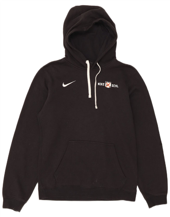 Felpa con cappuccio grafica Nike da uomo piccola in cotone nero