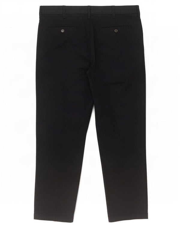 Pantaloni chino dritti da uomo Marks & Spencer W38 L29 cotone blu navy