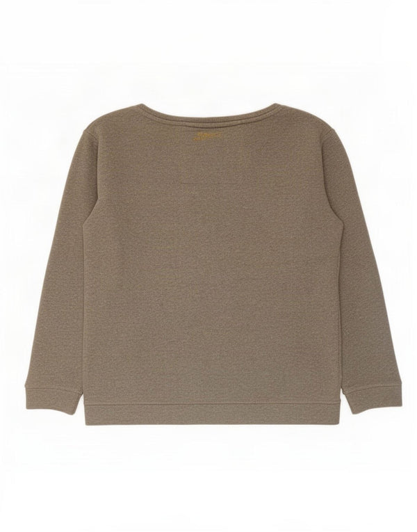 Desigual Donna Felpa Jumper UK 14 Cotone floreale grigio medio