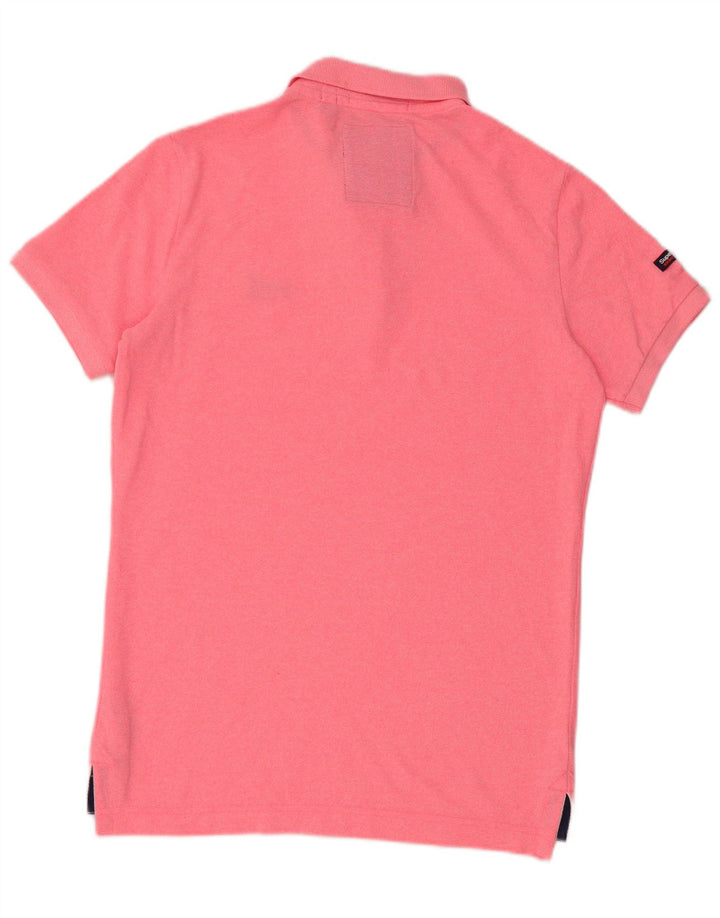 Polo da uomo Superdry in cotone rosa medio