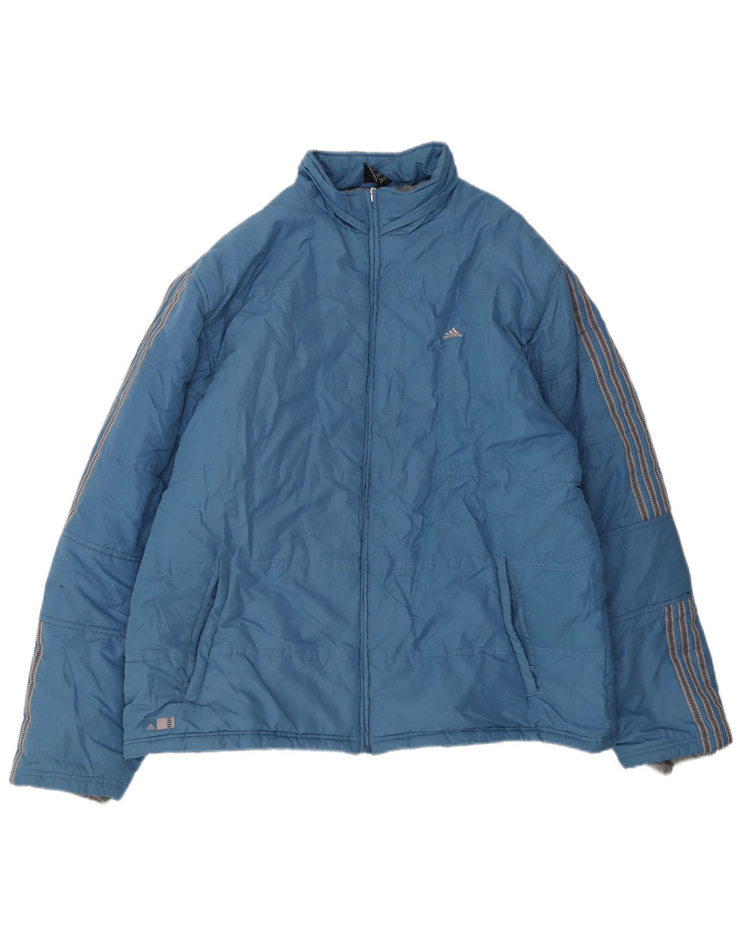 Giacca imbottita da uomo Adidas UK 42 XL blu poliestere