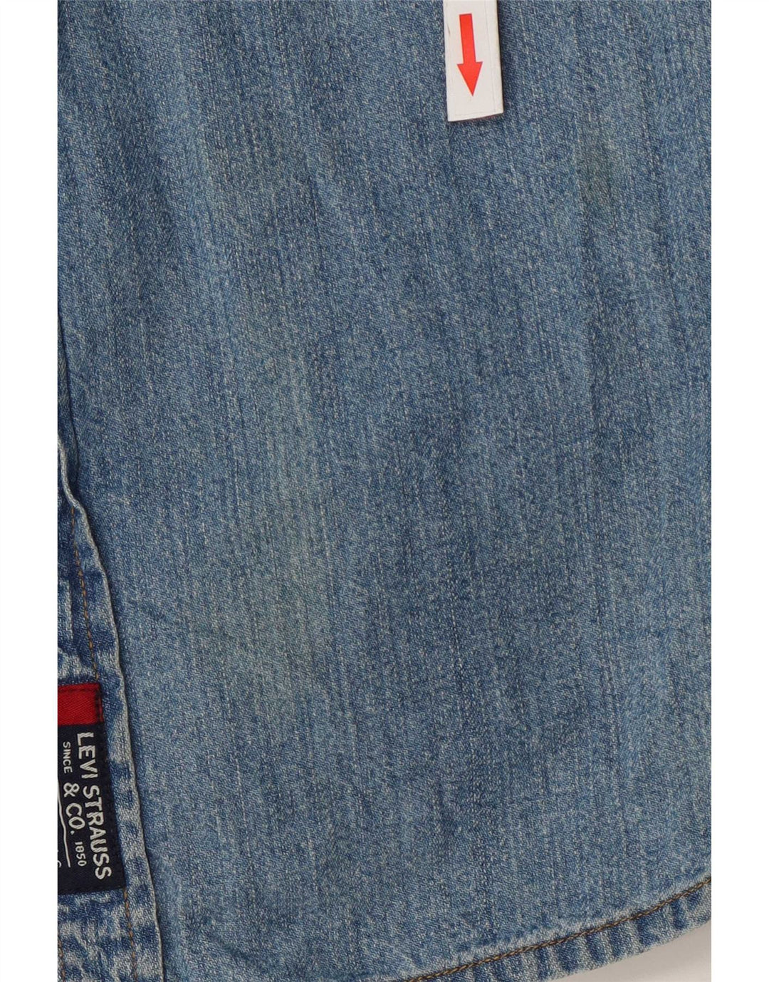 Camicia di jeans a maniche corte da uomo Levi's in cotone blu medio