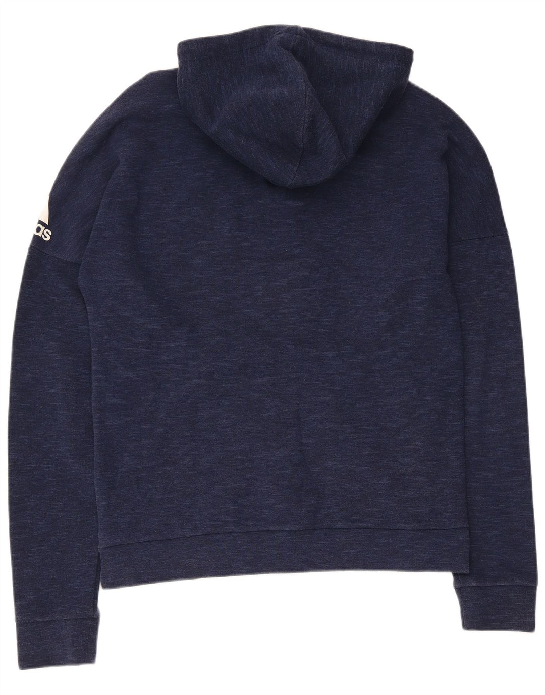 Maglione con cappuccio e zip da uomo Adidas in cotone blu navy medio