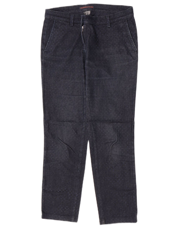 Jeans Dritti Donna Trussardi W30 L27 Blu Navy Maculato