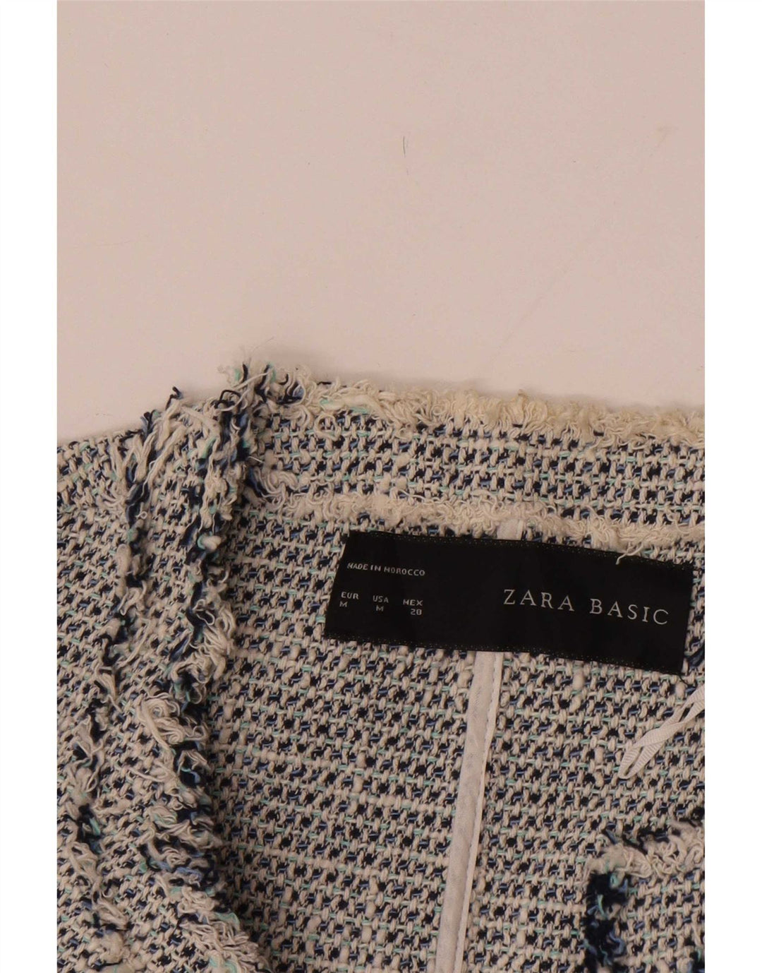 Giacca blazer da donna Zara UK 12 Cotone grigio medio