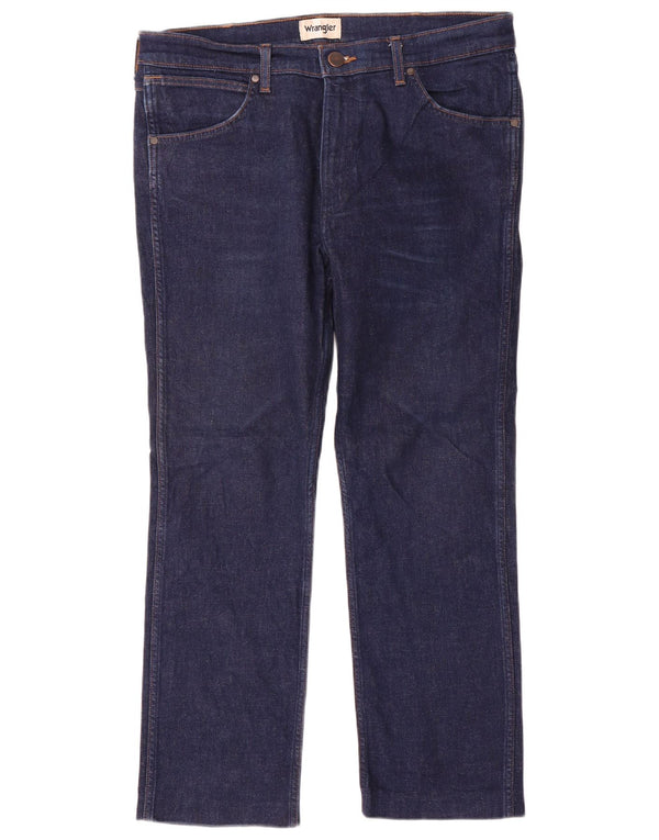 Jeans dritti Wrangler Greensboro vestibilità regolare da uomo W36 L28 Blu Navy
