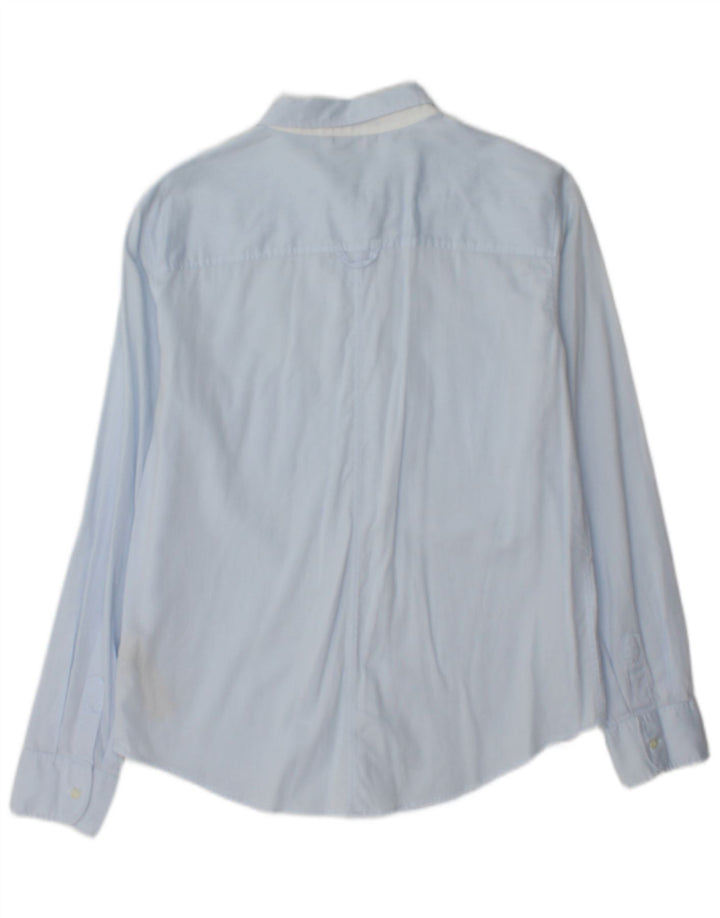 Camicia da donna Massimo Dutti taglia 42 grande cotone gessato blu