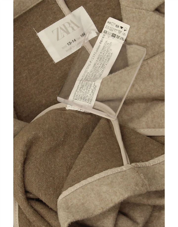 Cappotto Zara Bambina 13-14 Anni Poliestere Beige