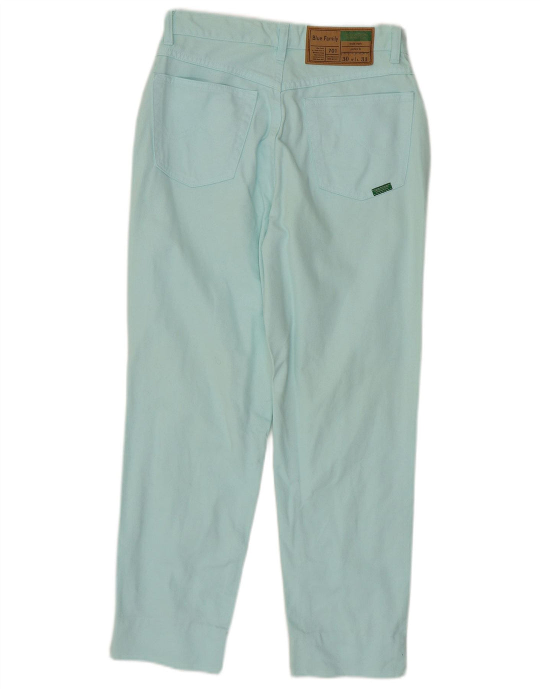 Jeans affusolati da donna Benetton W30 L25 cotone turchese