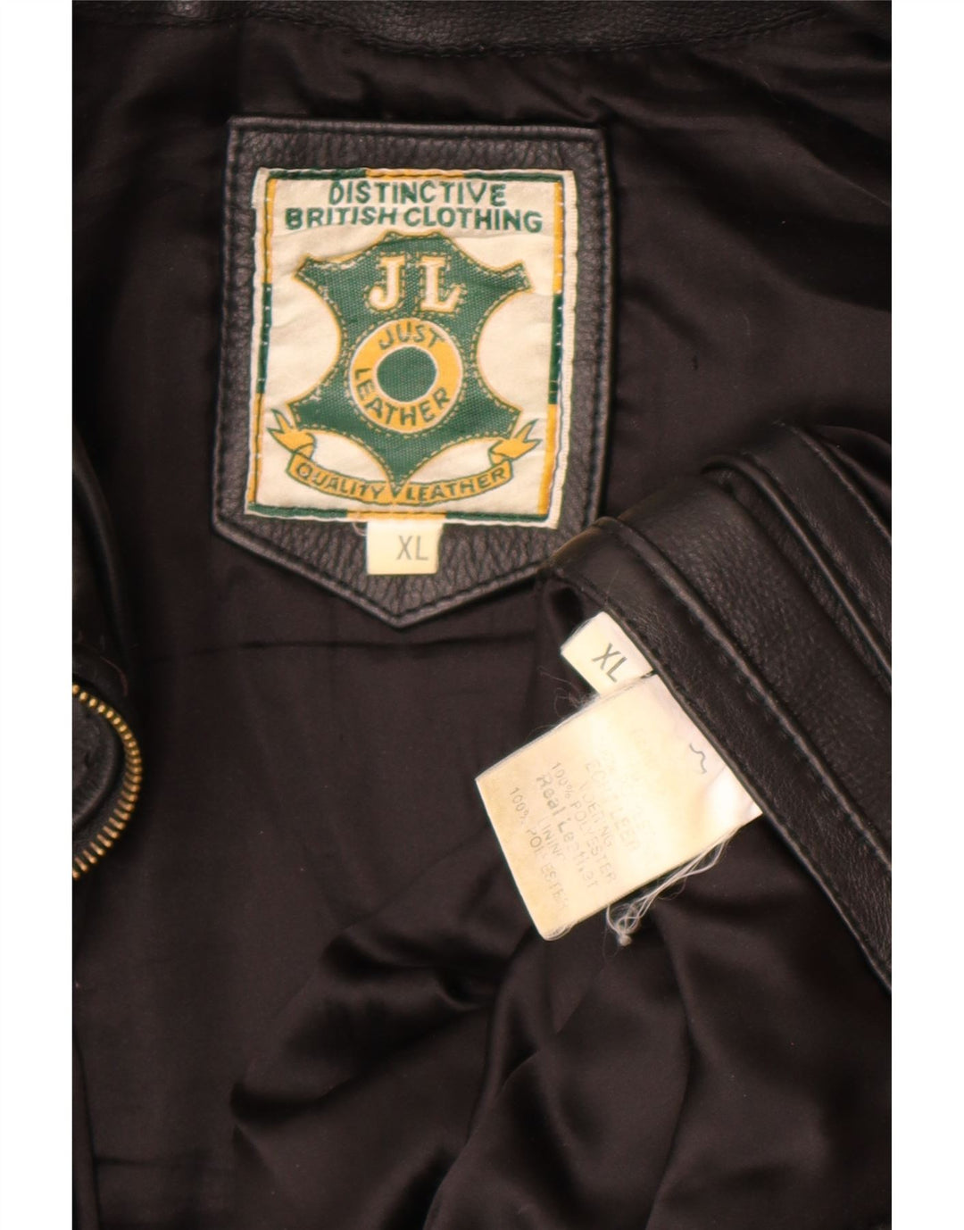 Giacca in pelle vintage da uomo UK 42 XL in pelle nera
