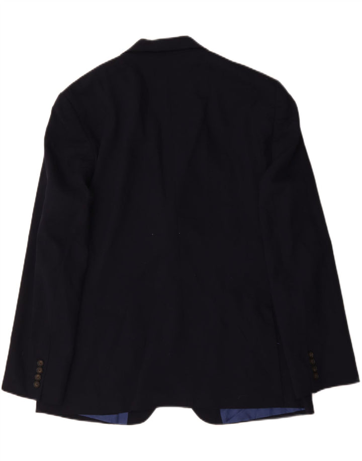 Giacca blazer a 2 bottoni da uomo Marks & Spencer UK 44 XL lana blu navy