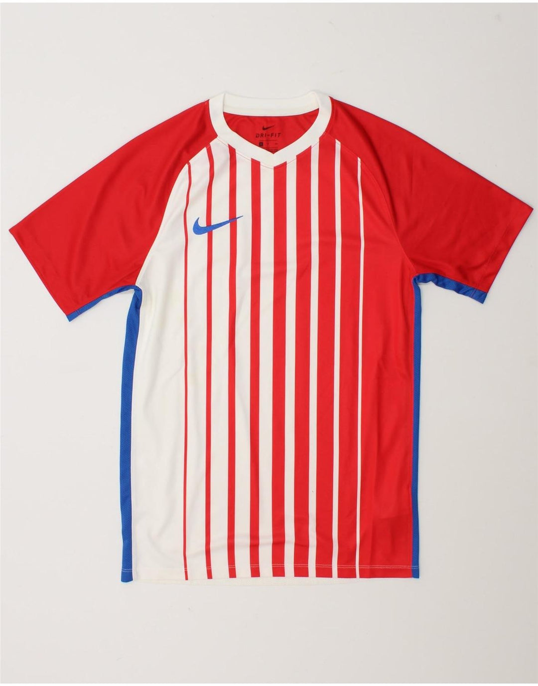T-shirt Nike Dri Fit da uomo, piccola, in poliestere a righe rosse