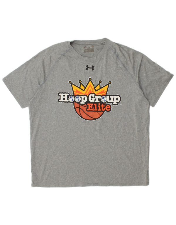 T-shirt grafica da uomo Under Armour grande grigia