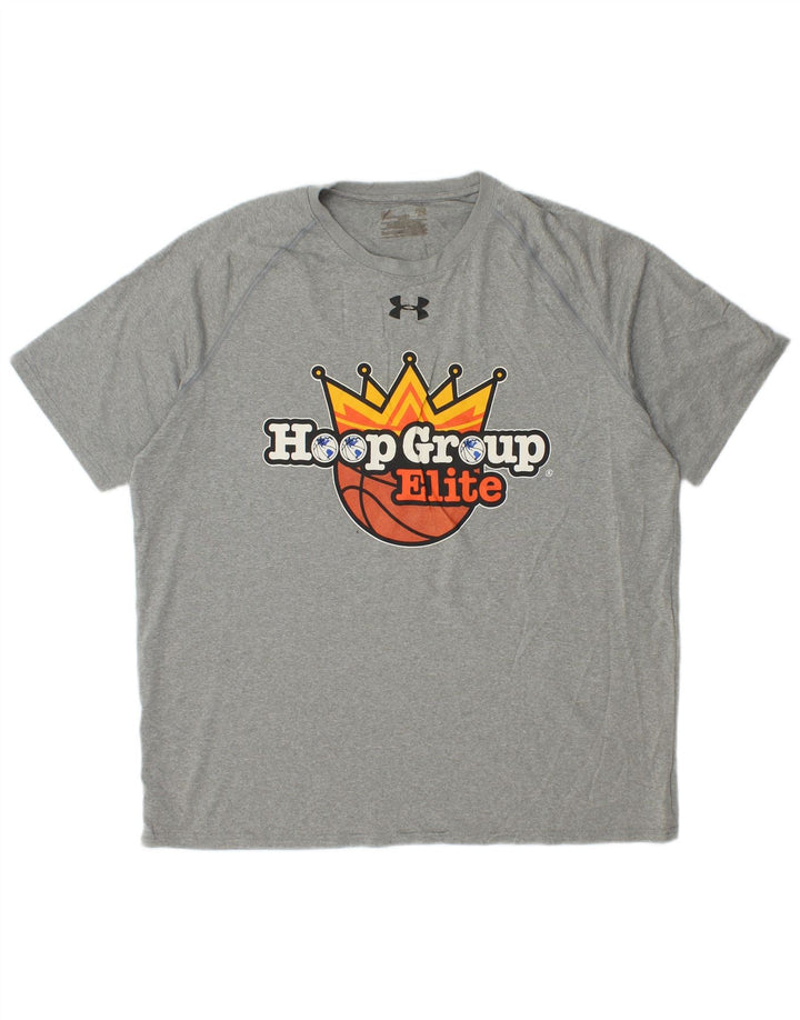 T-shirt grafica da uomo Under Armour grande grigia