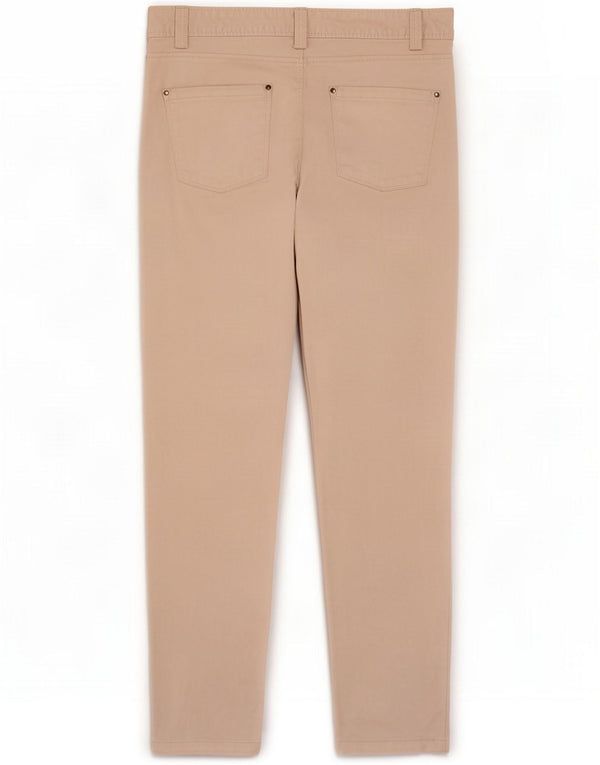 Massimo Dutti Womens Casual Fit Cropped Trousers EU 38 Small W28 L27 Beige