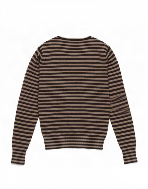 Maglione maglione da donna con scollo a barca Diesel UK 12 medio blu navy a righe