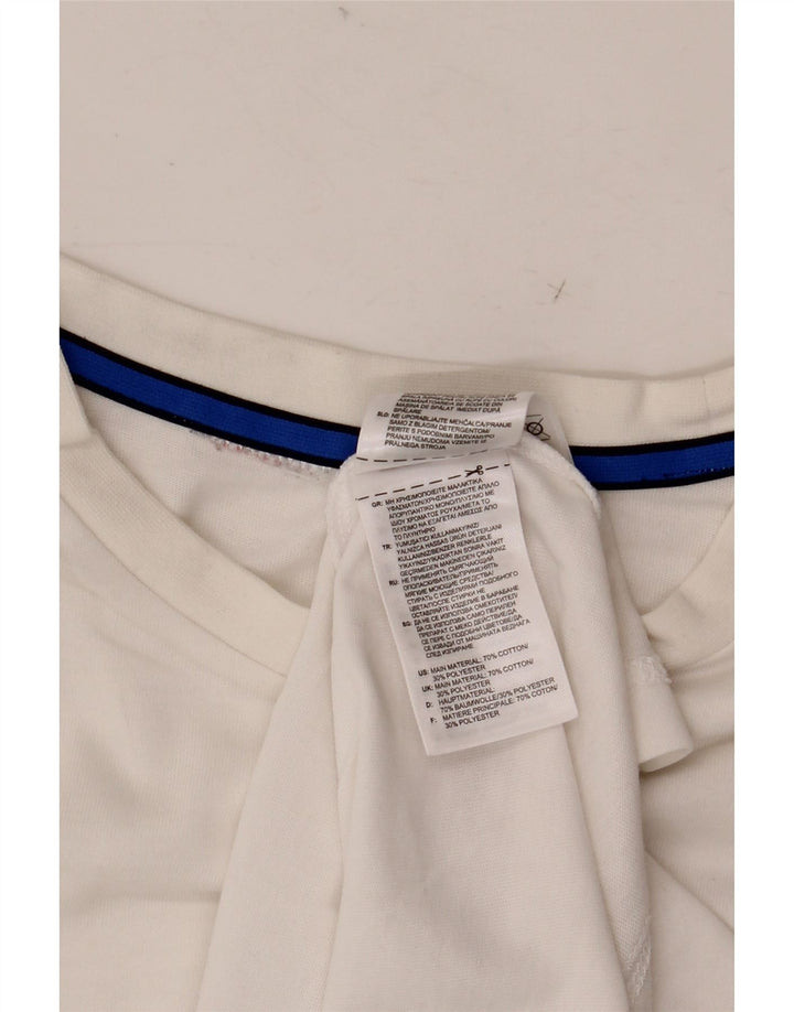 T-shirt grafica da uomo Adidas Top Small in cotone bianco sportivo