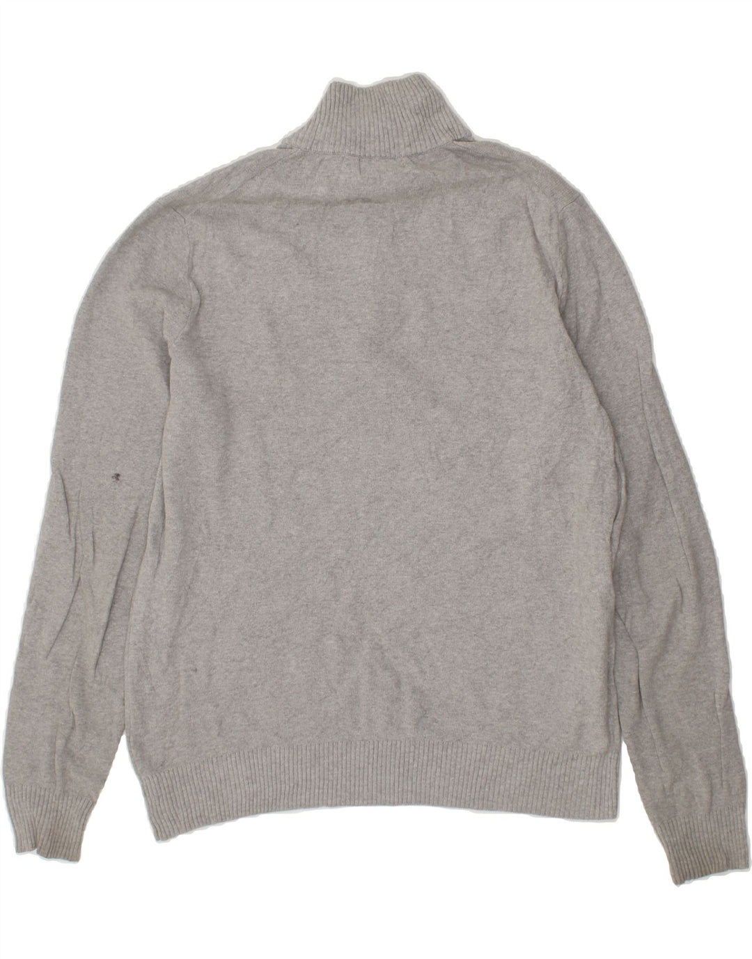 NAUTICA Mens Zip Neck Jumper Sweater Medium Grey Cotton Vintage Nautica and Second-Hand Nautica from Messina Hembry 
