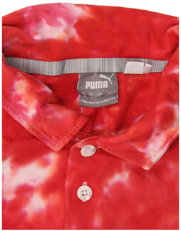 Polo PUMA da uomo grande rossa Tie Dye