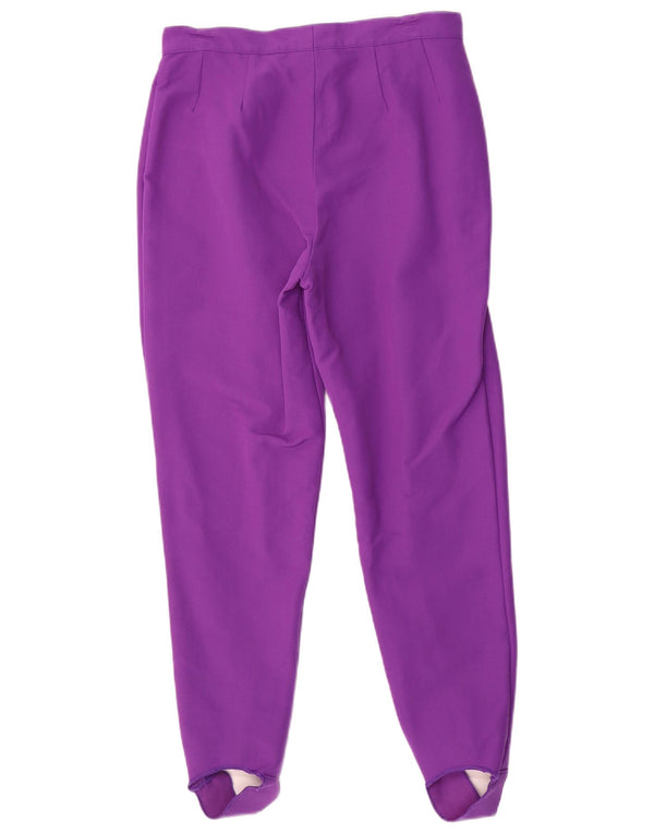Pantaloni con staffa vintage da donna IT 46 Large W28 L29 Sport in acrilico viola