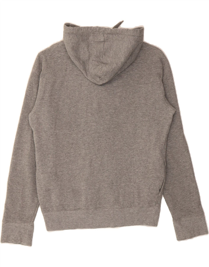 FILA Mens Graphic Zip Hoodie Sweater Small Grey Vintage Fila and Second-Hand Fila from Messina Hembry 