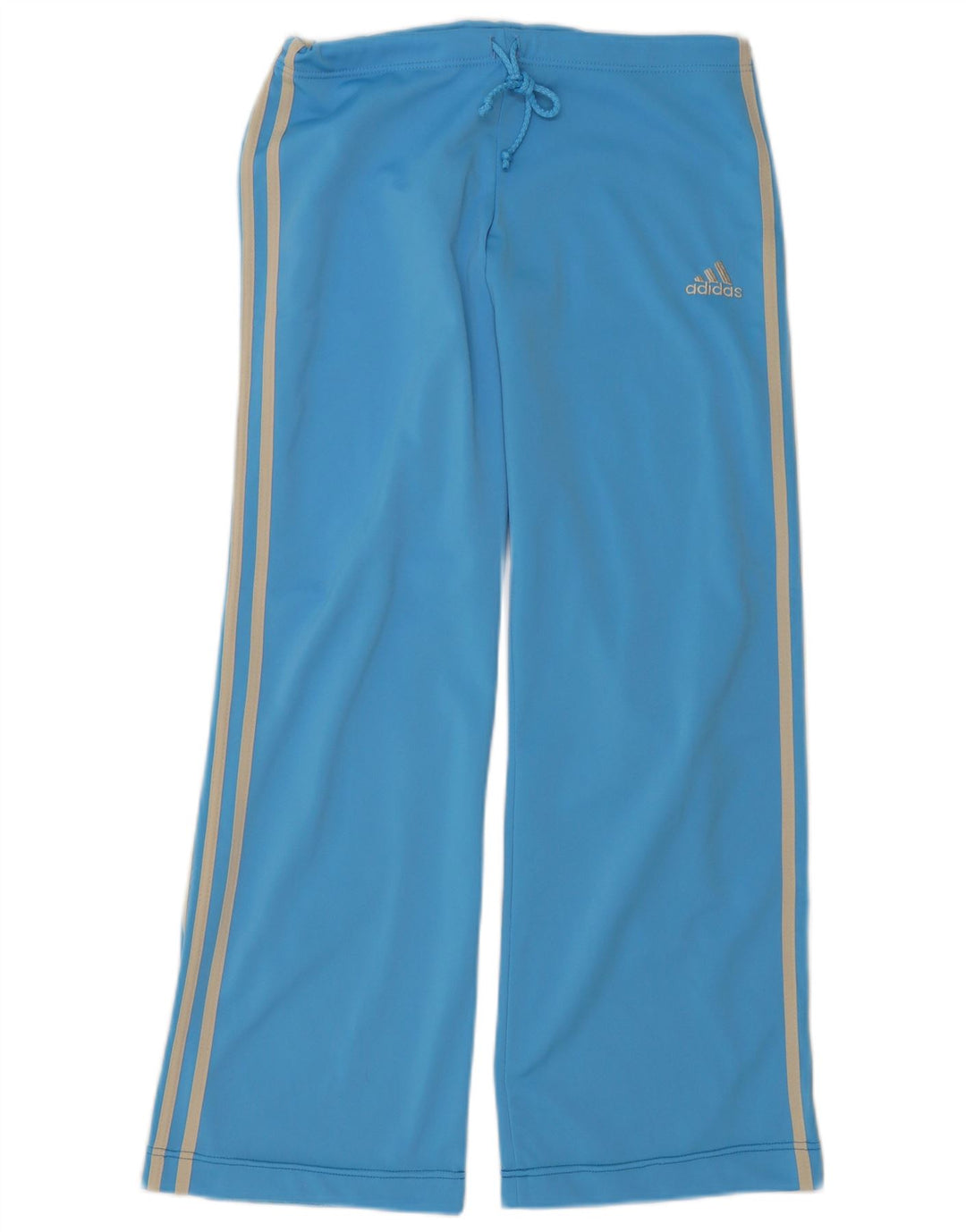 Pantaloni da tuta da donna Adidas a gamba larga UK 14 poliestere blu medio