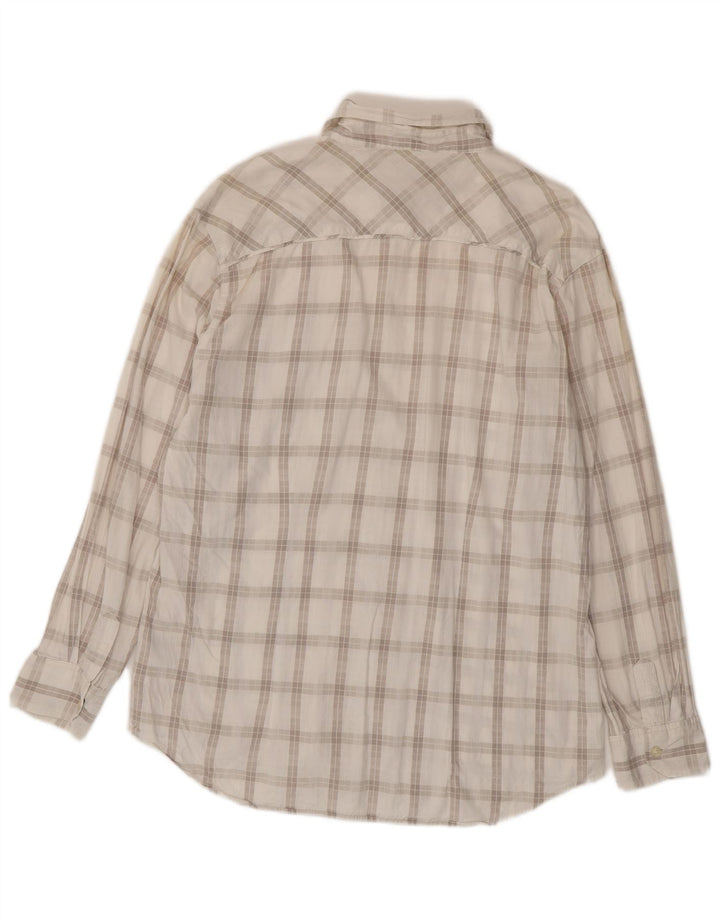 Camicia classica slim fit da uomo Wrangler XL in cotone a quadri bianco sporco