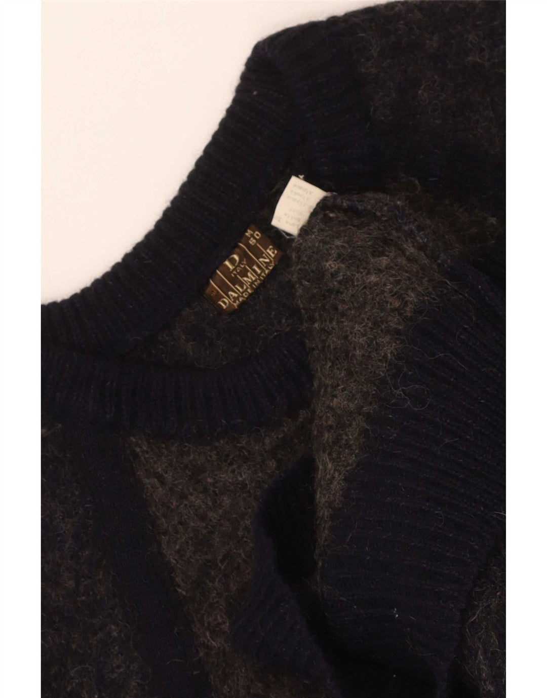DALMINE Maglione girocollo da uomo IT 50 Lana color block grigio medio
