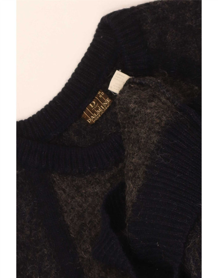 DALMINE Maglione girocollo da uomo IT 50 Lana color block grigio medio
