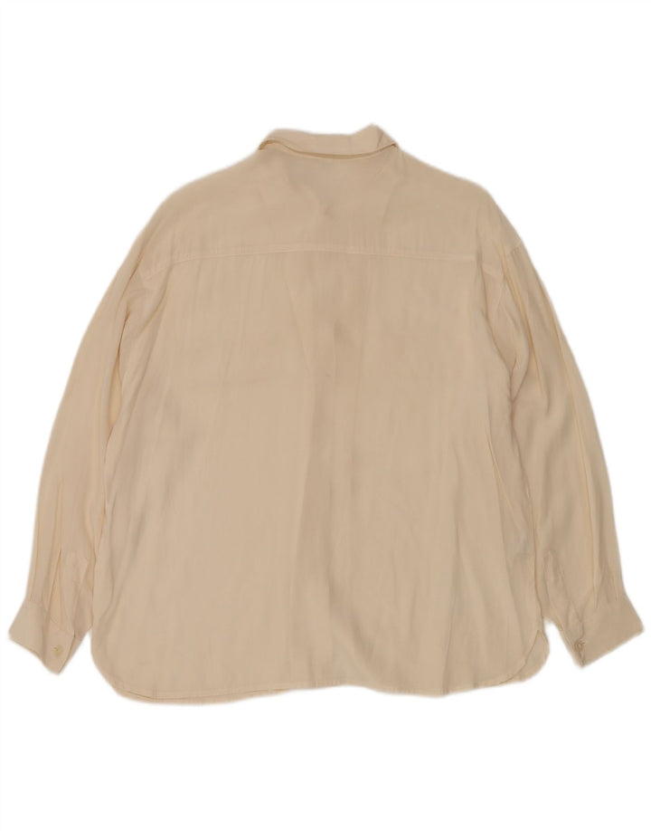 Camicia da donna VINTAGE UK 12 medio bianco sporco