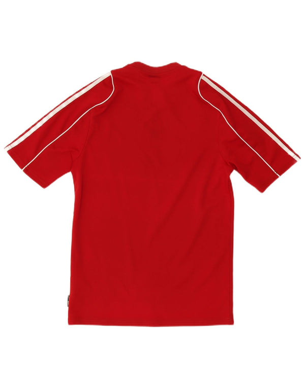 T-shirt Adidas Climalite da uomo piccola in poliestere rosso