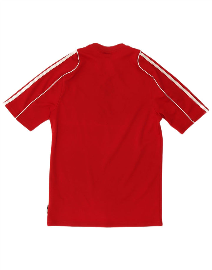 T-shirt Adidas Climalite da uomo piccola in poliestere rosso