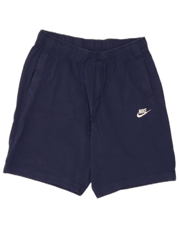 Pantaloncini sportivi Nike da uomo, cotone medio blu navy