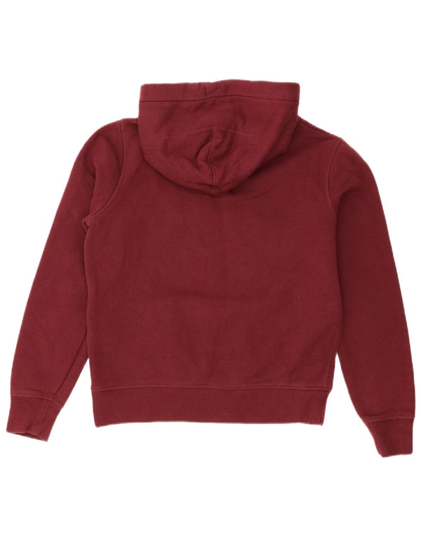 Maglione con cappuccio oversize grafico da donna Jack Wills UK 10 piccolo bordeaux